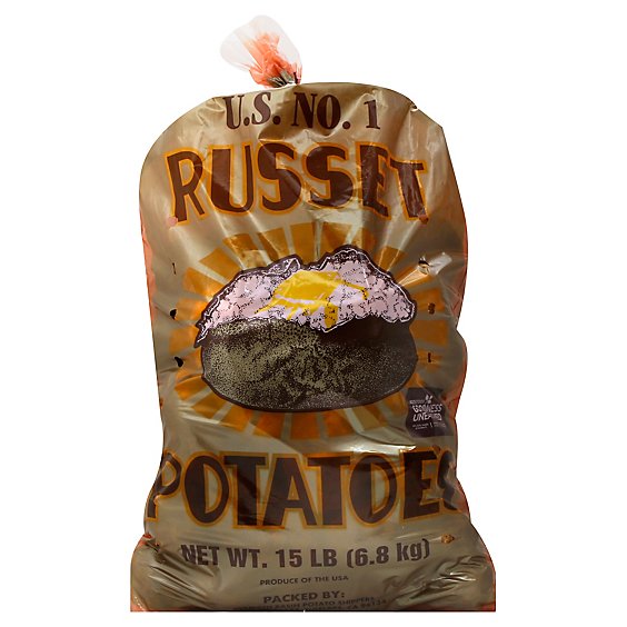 Potatoes Russet Prepacked - 15 Lb