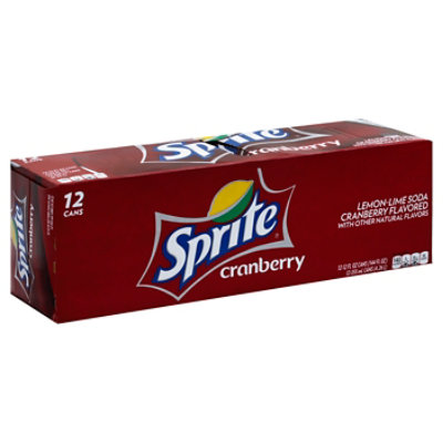 Sprite Soda Pop Cranberry Pack In Cans - 12-12 Fl. Oz.