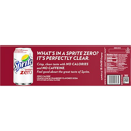Sprite Zero Soda Pop Cranberry Pack In Cans - 12-12 Fl. Oz. - Image 3