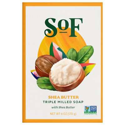 South Of France Shea Butter Moisturizing Bar Soap - 6 Oz - Image 1