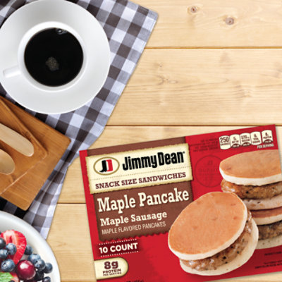 Jimmy Dean Snack Size Maple Pancake & Sausage Sandwiches 10 Count - Image 2