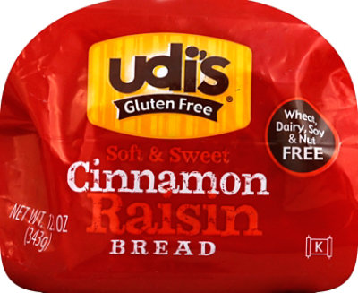 Udis Gluten Free Bread Cinnamon Raisin - 12.1 Oz - Image 2