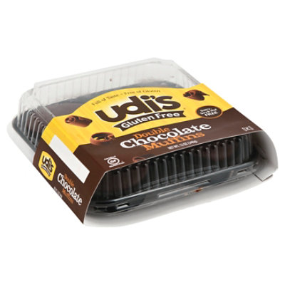 Udis Double Chocolate Muffins - 12 Oz