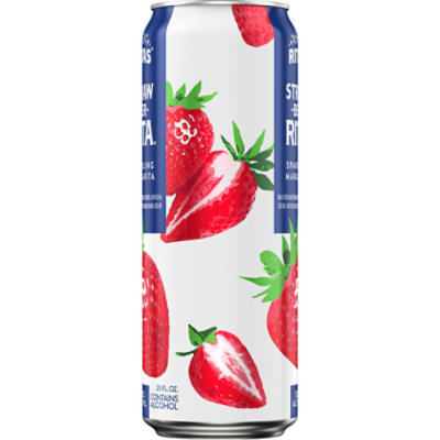 Ritas Straw Ber Rita Sparkling Margarita Can - 25 Fl. Oz. - Image 1