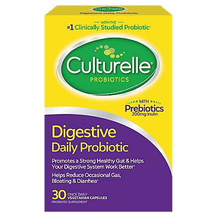 Culturelle Probiotic Supplement Digestive Health Vegetarian Capsules - 30 Count - Image 2
