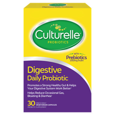 Culturelle Probiotic Supplement Digestive Health Vegetarian Capsules - 30 Count - Image 1