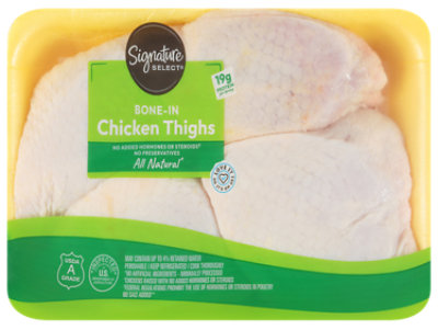 Signature Select Chicken Thigh Bone In - 2 lb