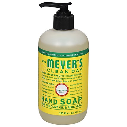 Mrs. Meyers Clean Day Liquid Hand Soap Honeysuckle Scent 12.5 ounce bottle - Image 1