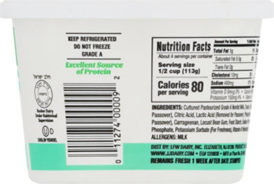 J&J Cottage Cheese Lowfat - 16 Oz - Image 6