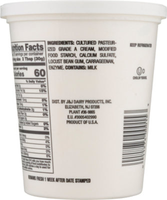J&J Sour Cream - 16 Oz - Image 5