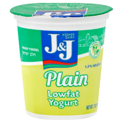 J&J Yogurt Lowfat Plain - 8 Oz - Image 1