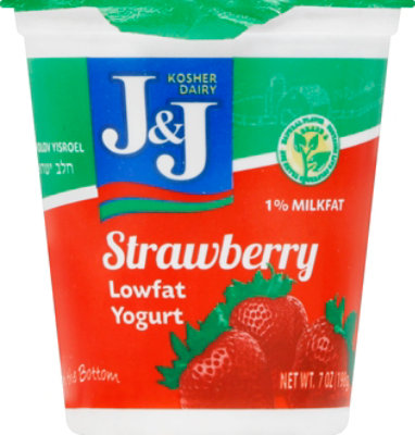 J&J Yogurt Lowfat Strawberry - 8 Oz - Image 2