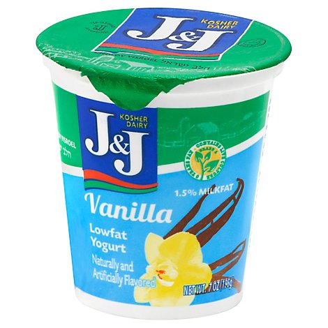 J&J Yogurt Lowfat Vanilla - 8 Oz