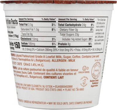 J&J Yogurt Kosher Coffee Flavored - 8 Oz - Image 5
