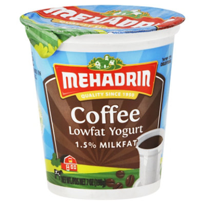 Mehadrin Natural Yogurt Coffee - 8 Oz