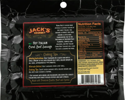 Jacks Italian Hot Sausage - 12 Oz - Image 5