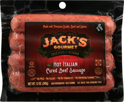 Jacks Italian Hot Sausage - 12 Oz - Image 2