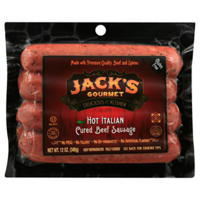 Jacks Italian Hot Sausage - 12 Oz - Image 1