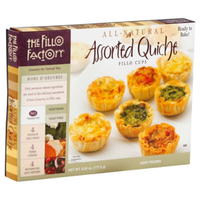Fillo Factory Appetizers Assorted Quiche Mini - 6.25 Oz - Image 1