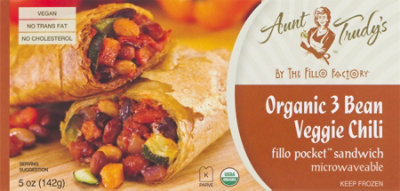 Aunt Trudy Pockets 3 Bean Veggie Chili - 5 Oz - Image 1