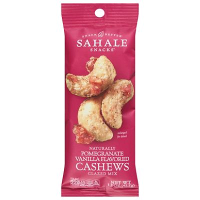 Sahale Snacks Cashews Pomegranate Vanilla Flavored Natural Glazed Mix - 1.5 Oz
