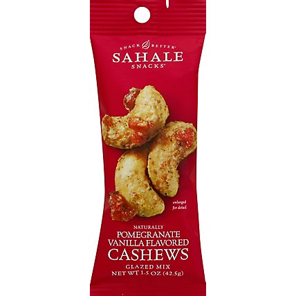 Sahale Snacks Cashews Pomegranate Vanilla Flavored Natural Glazed Mix - 1.5 Oz - Image 2