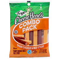 Frigo Cheese Heads Sharp Cheddar & Beef Sticks 8 Count - 6.33 Oz - Image 1