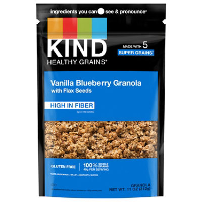 KIND Healthy Grains Clusters Vanilla Blueberry with Flax Seeds - 11 Oz