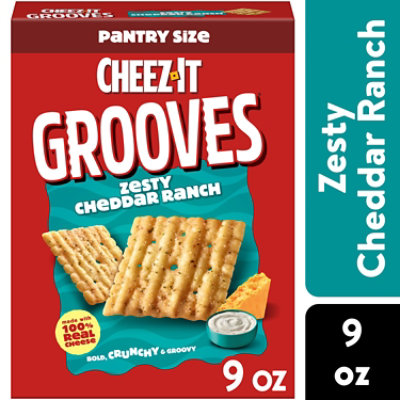 Cheez-It Grooves Cheese Crackers Crunchy Snack Zesty Cheddar Ranch - 9 Oz - Image 1