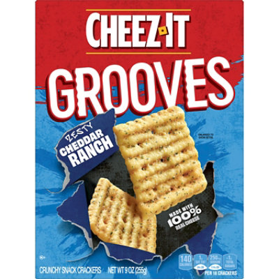 Cheez-It Grooves Cheese Crackers Crunchy Snack Zesty Cheddar Ranch - 9 Oz - Image 7