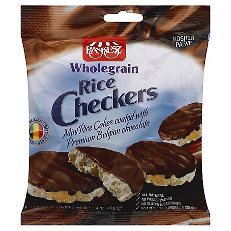 Paskesz Chocolate Covered Rice Checkers - 1.4 Oz