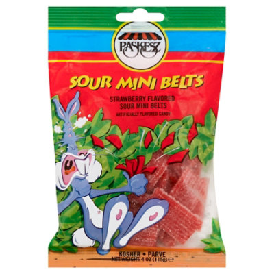 Paskesz Mini Strawberry Belts - 4 Oz - Image 1