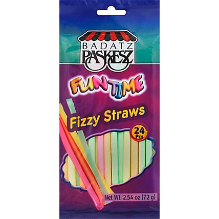 Paskesz Candy Fizzy Straws - 2.54 Oz - Image 2