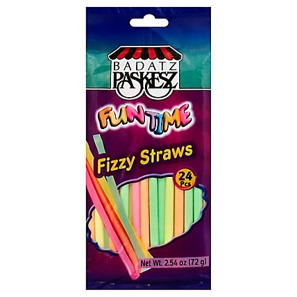 Paskesz Candy Fizzy Straws - 2.54 Oz - Image 1