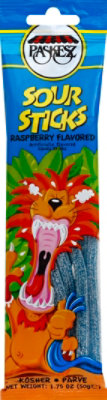 Paskesz Candy Sour Stick Raspberry - 1.75 Oz - Image 2