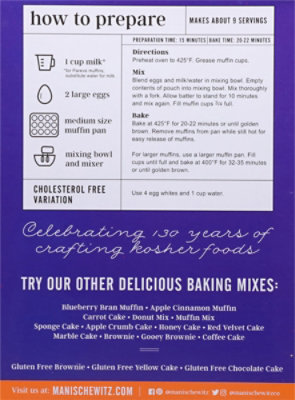 Manischewitz Muffin Mix Blueberry - 12 Oz - Image 6