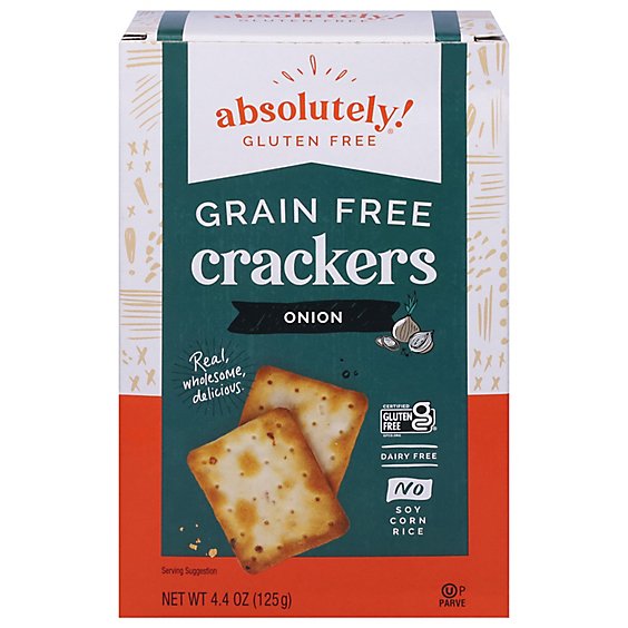 Absolutely Gluten Free Toasted Onion Crackers - 4.4 Oz