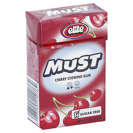 Elite Must Chewing Gum Cherry - 1.06 Oz
