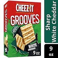 Cheez-It Grooves Cheese Crackers Crunchy Snack Sharp White Cheddar - 9 Oz - Image 2
