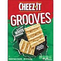 Cheez-It Grooves Cheese Crackers Crunchy Snack Sharp White Cheddar - 9 Oz - Image 5