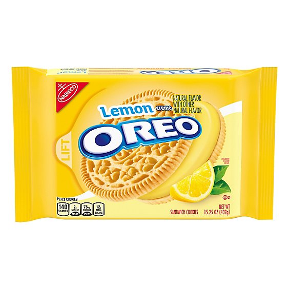 OREO Cookies Sandwich Lemon Twist Flavor Creme - 15.25 Oz