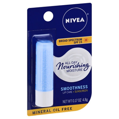 NIVEA Lip Care Smoothness SPF 15 - 0.17 Oz - Image 1