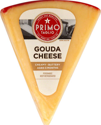 Primo Taglio Red Wax Gouda Wedge - 8 Oz - Image 1