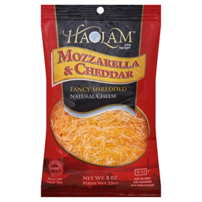 Haolam Cheddar & Mozzarella Shredded Chovol Yisroel - 8 Oz - Image 1