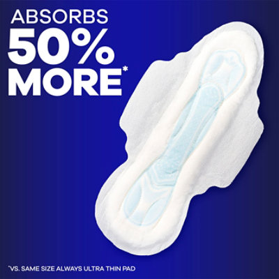 Always Maxi Overnight Absorbency Size 4 Unscented Pads With Wings - 33 Count - Image 3
