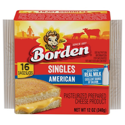 Borden Cheese American Cheese Single Wrapped Slice - 12 Oz - Image 1