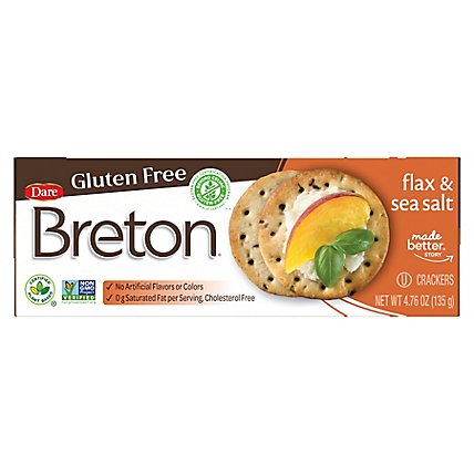 Breton Snacking Crackers Gluten Free Original With Flax - 4.76 Oz - Image 3