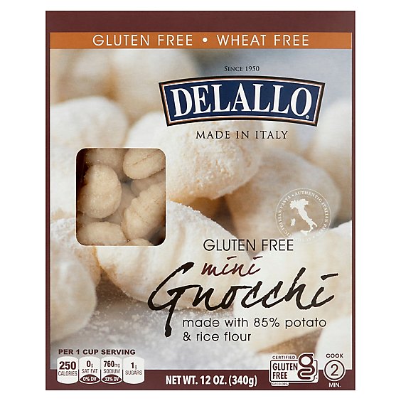 DeLallo Pasta Gnocchi Potato Gluten Free Box - 12 Oz
