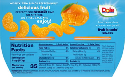 Dole Mandarin Oranges No Sugar Added Cups - 4-4 Oz - Image 6