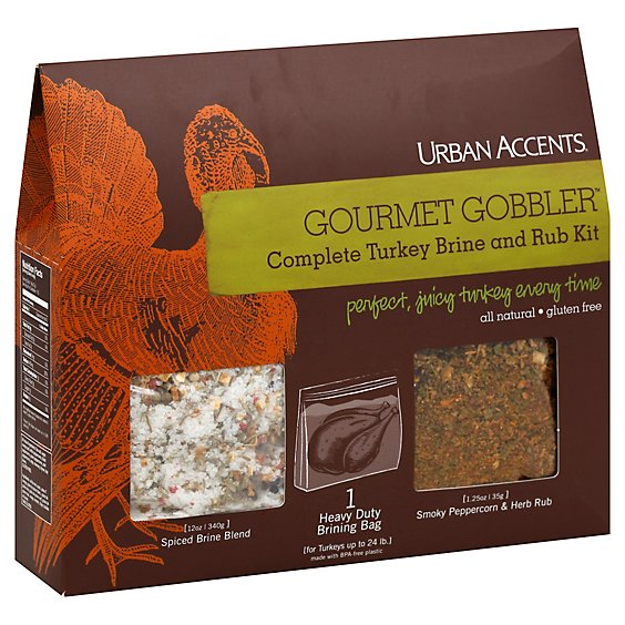 Urban Accents Gourmet Gobbler Turkey Brine And Rub Kit Complete - Each